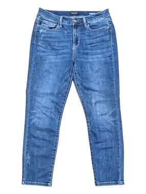 Judy Blue Relaxed Fit Jeans Size 11 30 Distressed Stretch Straight Denim